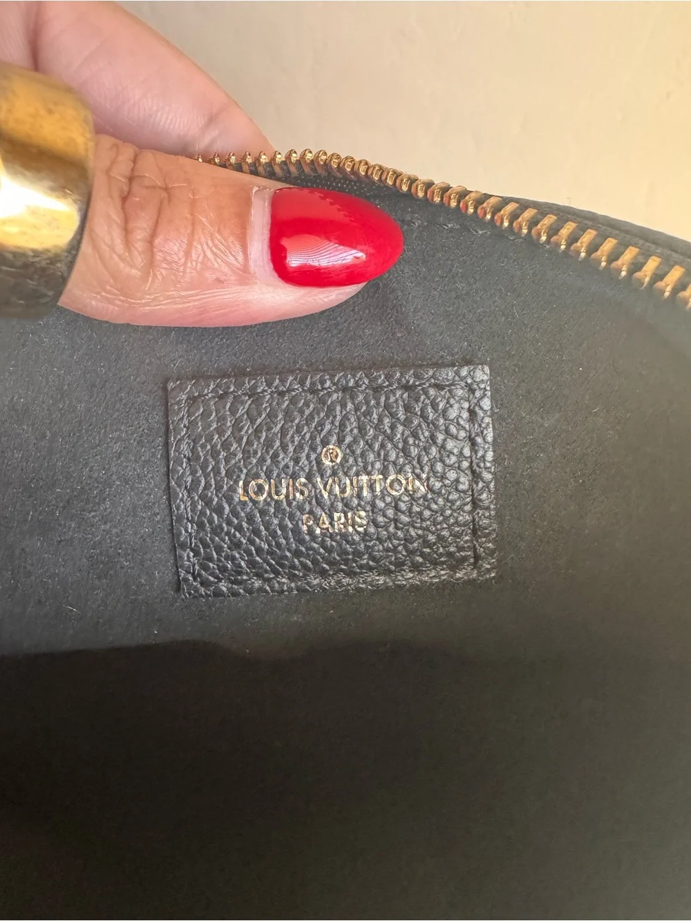 Louis Vuitton Multi Pochette Accessoires Small Pouch Black Monogram Empreinte